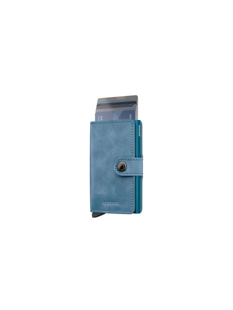 Secrid MV - CUIR DE VACHETTE - TEAL porte cartes mini wallet vintage porte-cartes