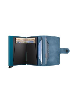 Secrid MV - CUIR DE VACHETTE - TEAL porte cartes mini wallet vintage porte cartes