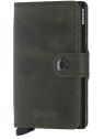 Secrid MV - CUIR DE VACHETTE - OLIVE/BL porte cartes mini wallet vintage porte-cartes
