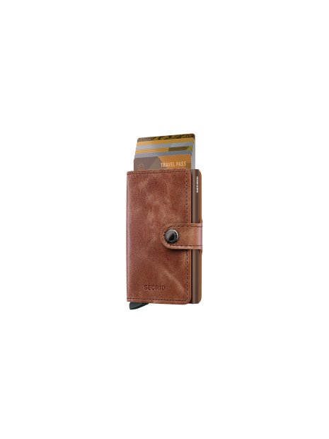 Secrid MV - CUIR DE VACHETTE - COGNAC/B porte cartes mini wallet vintage porte-cartes