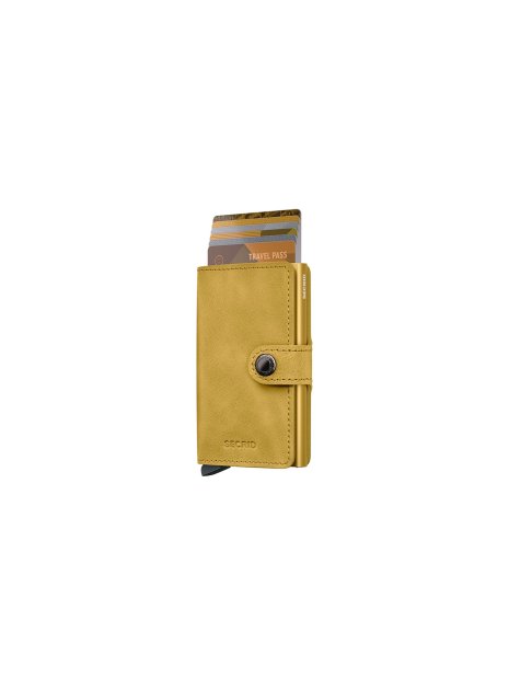 Secrid MV - CUIR DE VACHETTE - YELLOW porte cartes mini wallet vintage porte-cartes