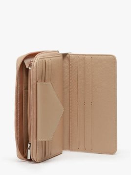 Lancaster 117-01 - TEP ET CUIR - CHAMPAGNE Maya - Portefeuille pmpb femme