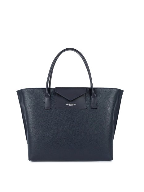 Lancaster 517-18 - TEP ET CUIR - BLEU FONC sac porté main s maya sacs-a-mains