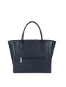 Lancaster 517-18 - TEP ET CUIR - BLEU FONC sac porté main s maya sacs-a-mains