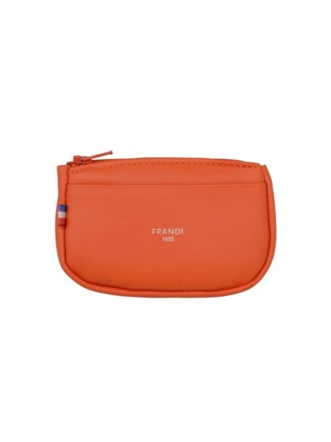Frandi 262/03 - CUIR CLASSIQUE - ORANGE frandi-classic-porte monnaie zip plat porte-monnaie-femme
