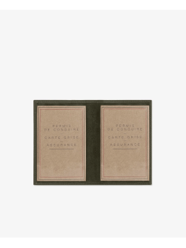 Les Ateliers Foures 9244 - CUIR DE VACHETTE - BRONZE porte papiers hypérion porte cartes