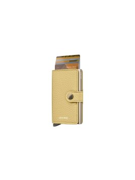 Secrid MPE - ALUMINIUM/CUIR - BUTTER YE porte carte secrid pebble p.cartes credit