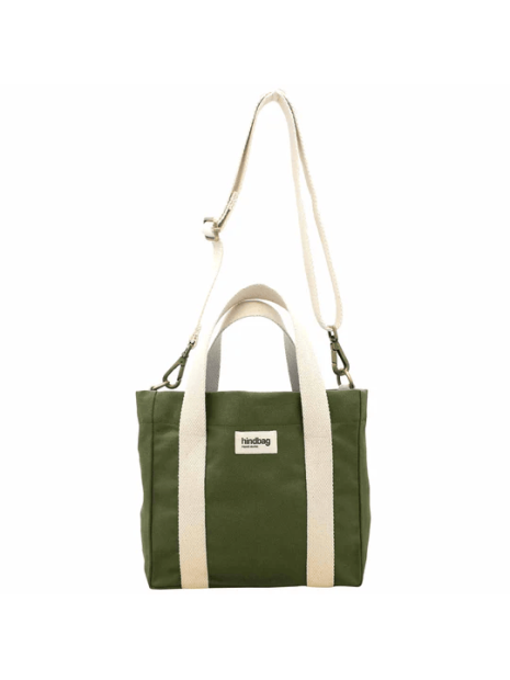 hindbag LOUISE - COTON BIO - OLIVE sac mini cabas louise sacs-a-mains