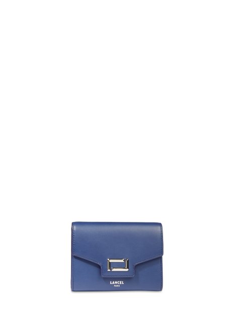 Lancel A13161 - CUIR DE VACHETTE - BLEU portefeuille rabat pm angele porte-monnaie-femme