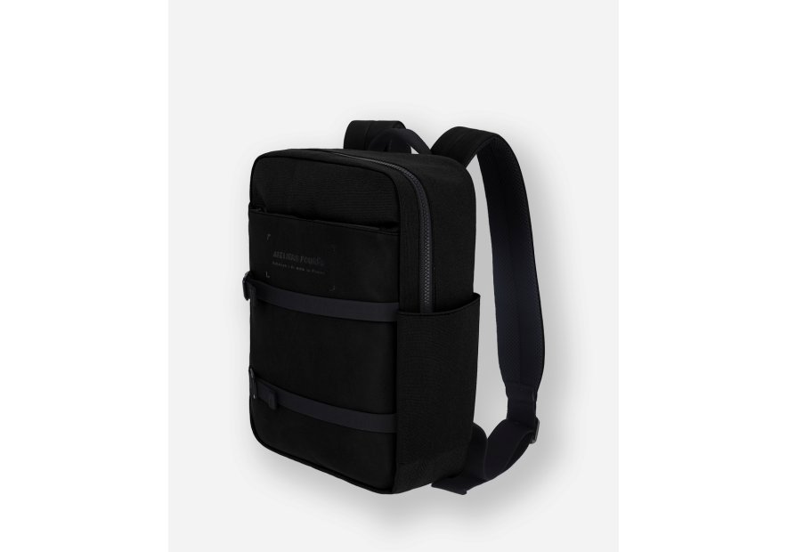 Les Ateliers Foures R455 - COTON ET CUIR - NOIR sac à dos aristote des ateliers fourès Maroquinerie