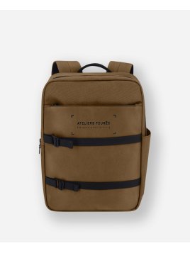 Les Ateliers Foures R455 - COTON ET CUIR - DESERT sac à dos aristote des ateliers fourès Maroquinerie