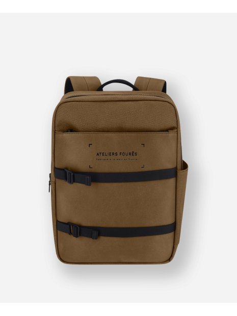 Les Ateliers Foures R455 - COTON ET CUIR - DESERT sac à dos aristote des ateliers fourès loisirs