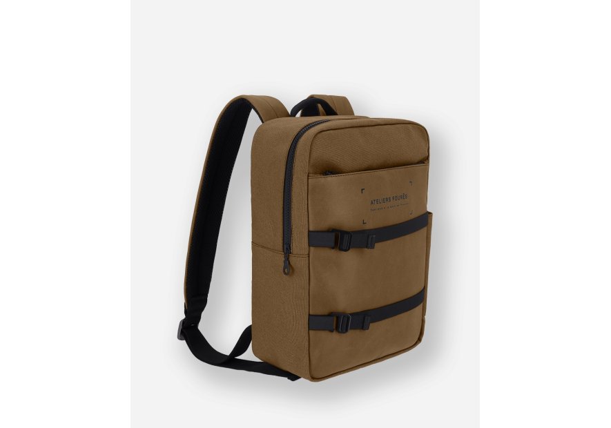 Les Ateliers Foures R455 - COTON ET CUIR - DESERT sac à dos aristote des ateliers fourès Maroquinerie