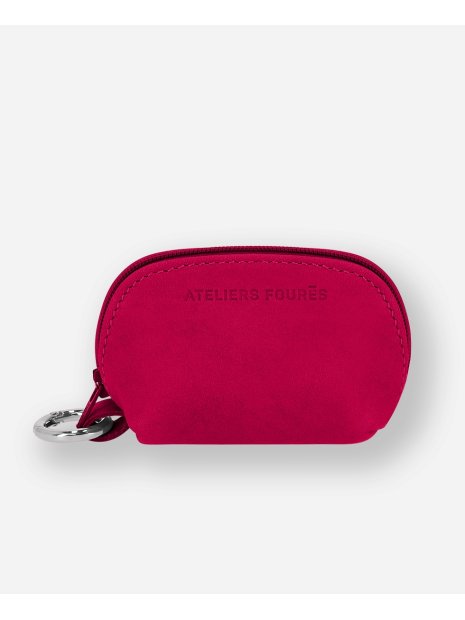 Les Ateliers Foures B12. - COTON ET CUIR - HIBISCUS petite bourse des ateliers fourès porte-monnaie-femme
