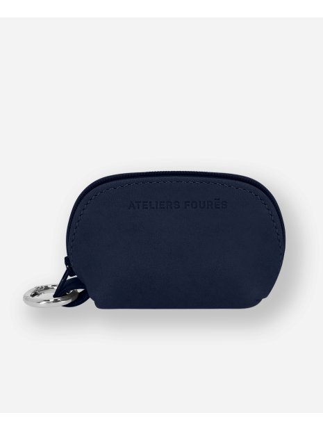 Les Ateliers Foures B12. - COTON ET CUIR - NUIT petite bourse des ateliers fourès porte-monnaie-femme