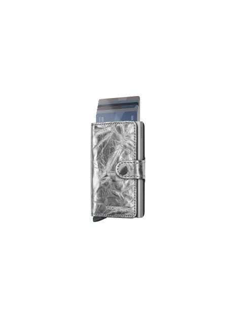 Secrid MCR - CUIR DE VACHETTE - SILVER porte cartes miniwallet crisple porte-cartes