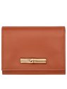 Longchamp 30021HGC - CUIR DE VEAU - ECORCE portefeuille compact le roseau longchamp pmpb