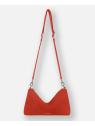 Les Ateliers Foures I326 - CUIR DE VACHETTE - ORANGE sac bandoulière besace évasé iliade sacs-a-mains