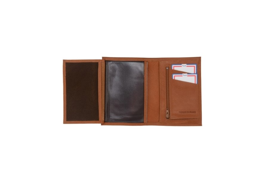 Frandi 668/5 RFID portefeuille authentique 14 cm/3volets Portefeuille Homme