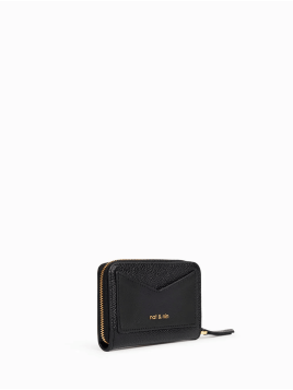 Nat & Nin PIA_2 - CUIR DE VACHETTE - NOIR porte monnaie 3 compartiments nat et nin Porte-monnaie Femme