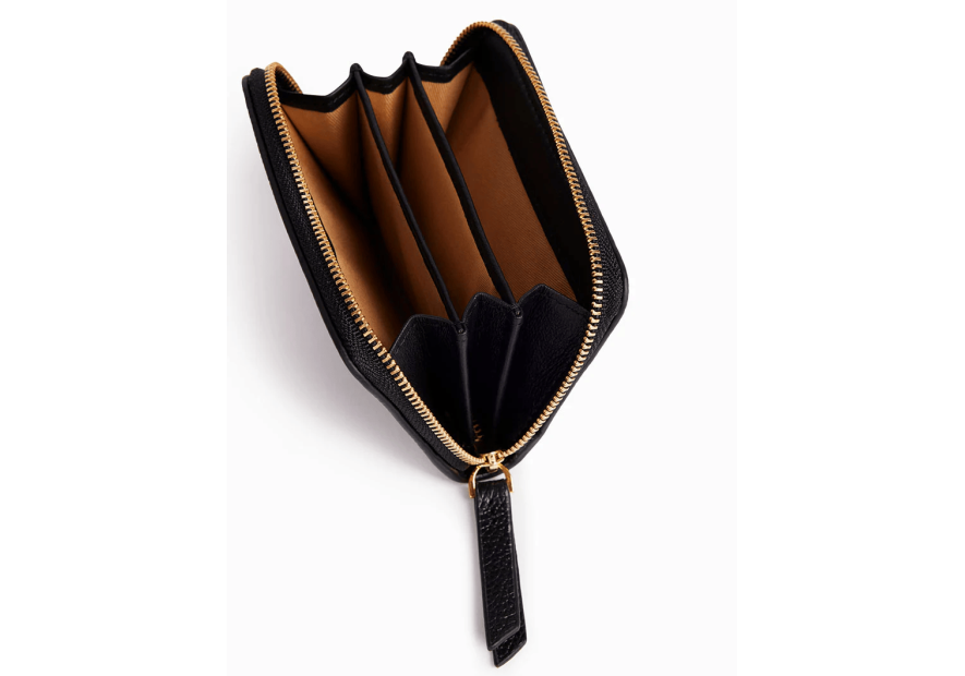 Nat & Nin PIA_2 - CUIR DE VACHETTE - NOIR porte monnaie 3 compartiments nat et nin Porte-monnaie Femme