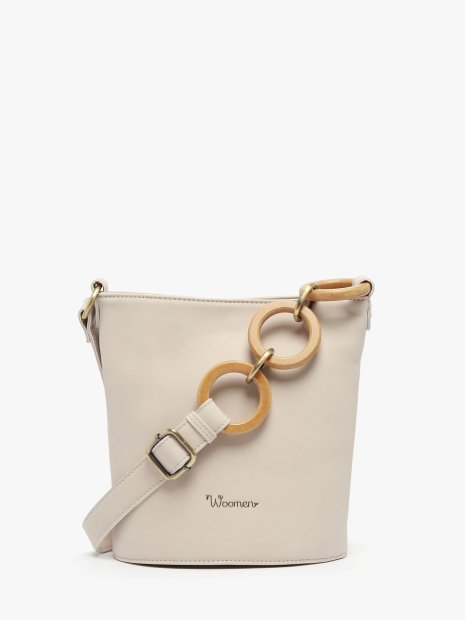 Woomen WHEL02 - POLYURÉTHANE - CHALK sac seau heliconia de wommen sacs-a-mains