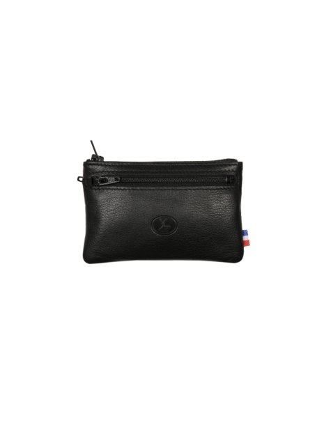 Frandi 928/03 - CUIR DE VEAU - NOIR porte monnaie zip plat classic porte-monnaie-femme