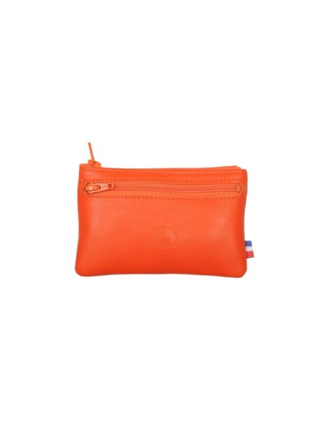 Frandi 928/03 - CUIR DE VEAU - ORANGE porte monnaie zip plat classic porte-monnaie-femme