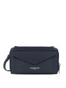 Lancaster 117-08 - TEP ET CUIR - BLEU FONC mini sac portfeuille bandoulière maya sacs-a-mains