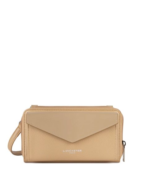 Lancaster 117-08 - TEP ET CUIR - CHAMPAGNE mini sac portfeuille bandoulière maya sacs-a-mains