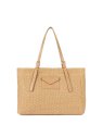 Lancaster 518-032 - POLYPROPYLÈNE/CUIR - N sac shopping cabas gm osier lancaster sac-a-main-shopping-toile-ou-cuir