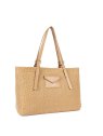 Lancaster 518-032 - POLYPROPYLÈNE/CUIR - N sac shopping cabas gm osier lancaster sac-a-main-shopping-toile-ou-cuir