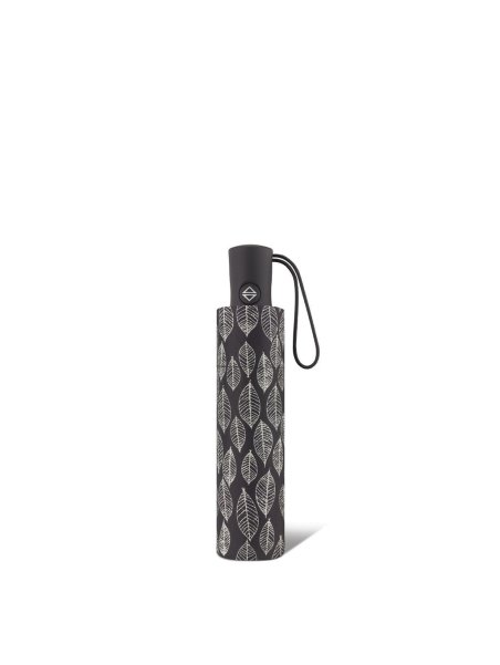 Parapluie ESPRIT 46855 - POLYESTER - NOIR FEUILLE parapluie pliant femme ouverture fermeture auto Petite maroquinerie