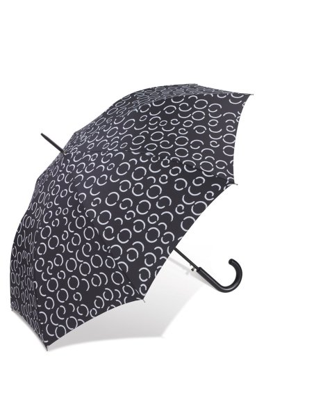 Parapluie ESPRIT 41055 - POLYESTER - NOIR/BLANC parapluie femme long canne automatique imprimé Petite maroquinerie