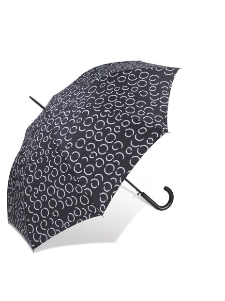 Parapluie ESPRIT 41055 - POLYESTER - NOIR/BLANC parapluie femme long canne automatique  imprimé parapluie