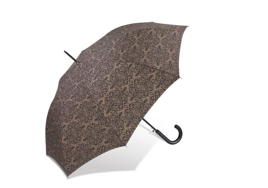 Parapluie ESPRIT 41055 - POLYESTER - BEIGE IMPRIM parapluie femme long canne automatique imprimé Petite maroquinerie