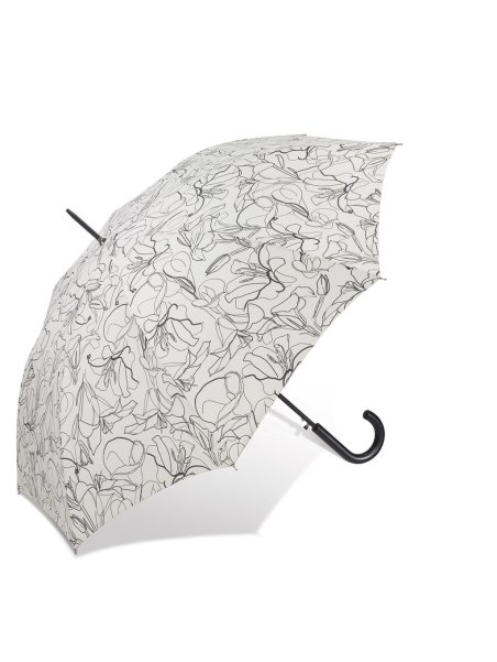 Parapluie ESPRIT 41055 - POLYESTER - CRÉME parapluie femme long canne automatique imprimé Petite maroquinerie