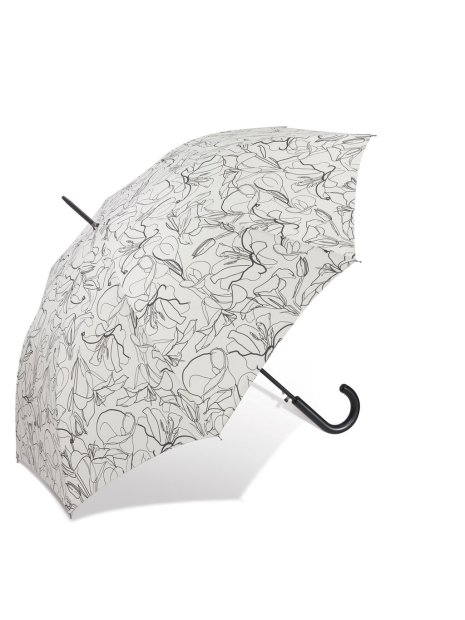 Parapluie ESPRIT 41055 - POLYESTER - CRÉME parapluie femme long canne automatique  imprimé parapluie