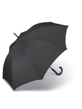 Parapluie ESPRIT 41068 - POLYESTER - NOIR/LOSANGE parapluie canne long homme automatique Petite maroquinerie