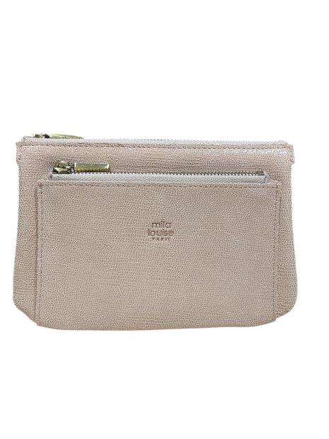 Mila Louise PLOM RP - CUIR DE VACHETTE - ROS porté monnaie double zip plom rp de mila louise porte-monnaie-femme