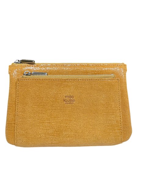 Mila Louise PLOM RP - CUIR DE VACHETTE - JAU porté monnaie double zip plom rp de mila louise porte-monnaie-femme