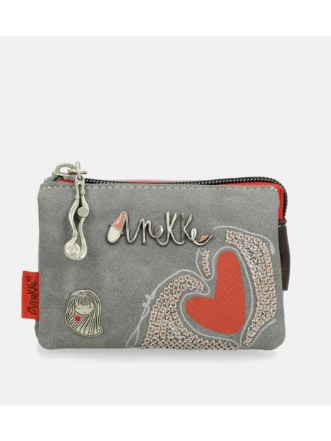 Anekke 40769-010 - POLYURÉTHANE - GRIS porte-monnaie alma 3 compartiments porte-monnaie-femme