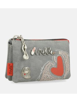 Anekke 40769-010 - POLYURÉTHANE - GRIS porte-monnaie alma 3 compartiments Porte-monnaie Femme