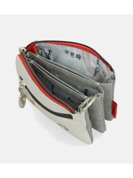 Anekke 40769-010 - POLYURÉTHANE - GRIS porte-monnaie alma 3 compartiments Porte-monnaie Femme