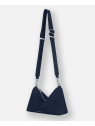 Les Ateliers Foures I326 - CUIR DE VACHETTE - NUIT sac bandoulière besace évasé iliade sacs-a-mains