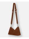 Les Ateliers Foures I326 - CUIR DE VACHETTE - FAUVE sac bandoulière besace évasé iliade sacs-a-mains