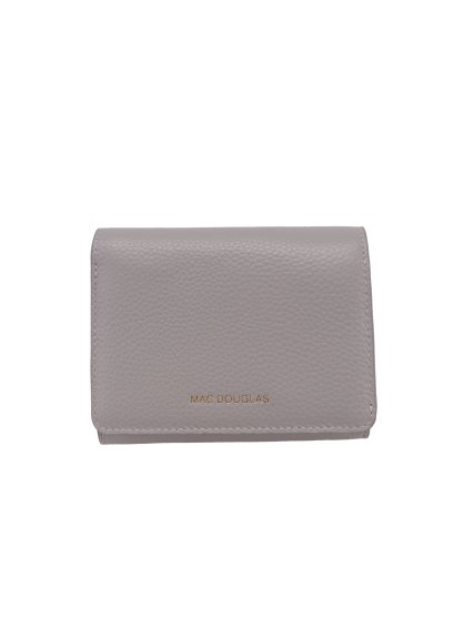 Pochette Main Mac Douglas En Cuir Gris Fleur De Buff - Occasion (L25xH19xP5 Cm)