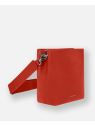 Les Ateliers Foures H600 - CUIR DE VACHETTE - ORANGE porté travers alceste sacs-a-mains