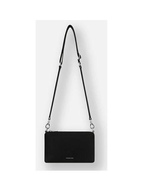 Les Ateliers Foures B109 - CUIR DE VACHETTE - NOIR sac trotteur plat bandoulière phèdre sacs-a-mains