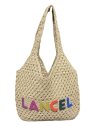Lancel A13415 - RAPHIA ET CUIR - NATURE shopper summer mania de lancel sac-a-main-shopping-toile-ou-cuir